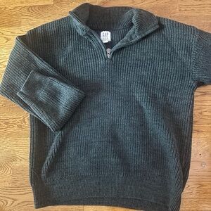 gap xxl kids quarter zip dark green